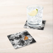 アメリカンレディーバタフライオンブロッサム紙コースター スクエアペーパーコースター (インサイチュ)