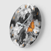 アメリカンレディーバタフライナンバーウォールクロック ラージ壁時計 (傾斜)