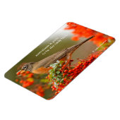 アメリカンロビンとピラカンサのポンメ マグネット (左側)