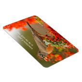 アメリカンロビンとピラカンサのポンメ マグネット (右側)