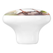 アメリカンロビンの鳥水色の美しさ セラミックノブ (側面)