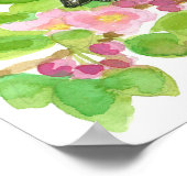 アメリカンロビンアップルブロッサムミシガン ポスター (角)