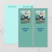 アメリカンロビンブックマーク ポストカード (正面/裏面)