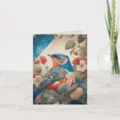 アメリカンロビンヴィンテージ鳥独立記念日USA シーズンカード (正面)