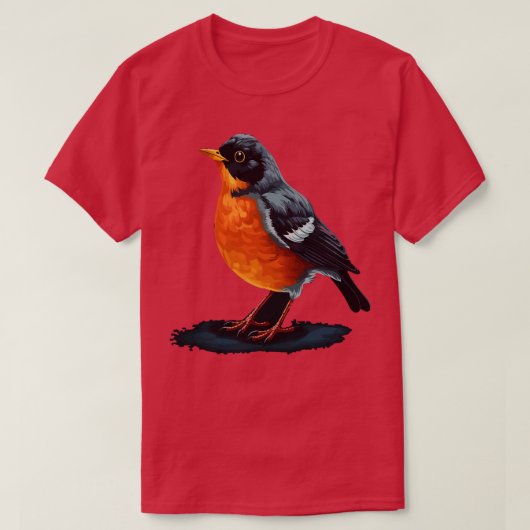 アメリカンロビン笑い Tシャツ (デザイン正面)