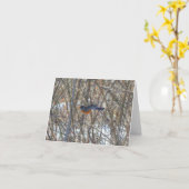 アメリカンロビン カード (黄色い花)