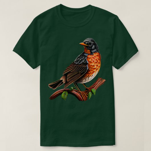アメリカンロビン Tシャツ (デザイン正面)