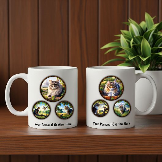 アメリカンロングヘアキャット6イメージコーヒーマグデザイン コーヒーマグカップ