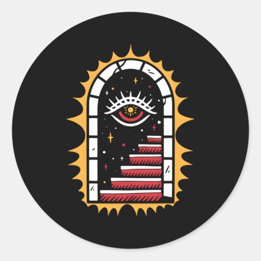 アメリカン伝統的オールドスクールタトゥーフラッシュインクS ラウンドシール (正面)