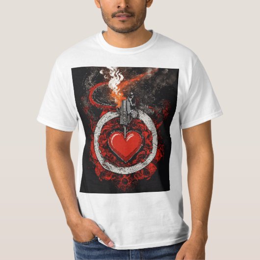 アメリカン伝統的タトゥーデザイン Tシャツ (正面)