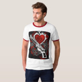 アメリカン伝統的タトゥーデザイン Tシャツ (正面フル)