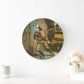 アメリカン消防士スタイル2時 ラージ壁時計 (ホーム)