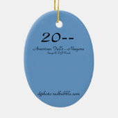 アメリカン滝ナイアガラホリデイオーナメント セラミックオーナメント (裏面)