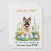 アメリカン秋田ウォーターカラーイースタードッグママパパ シーズンカード (正面)