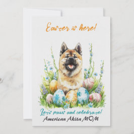 アメリカン秋田ウォーターカラーイースタードッグママパパ シーズンカード