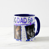 アメリカン秋田最高の犬パパエバーブルーハート マグカップ (正面右)