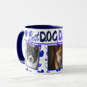 アメリカン秋田最高の犬パパエバーブルーハート マグカップ (正面左)