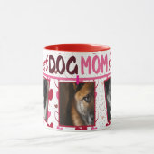 アメリカン秋田最高の犬マム・エバー赤いハート マグカップ (中央)