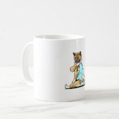 アメリカン秋田犬お母さんタトゥーが大好き コーヒーマグカップ (正面左)