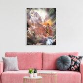 アメリカン結婚インドのナイトビネット包まれた缶 キャンバスプリント (インサイチュ (リビング))