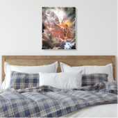 アメリカン結婚インドのナイトビネット包まれた缶 キャンバスプリント (インサイチュ (寝室))