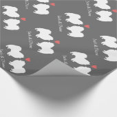 アメリカン結婚エスキモー犬カスタムズ文字 ラッピングペーパー (角)