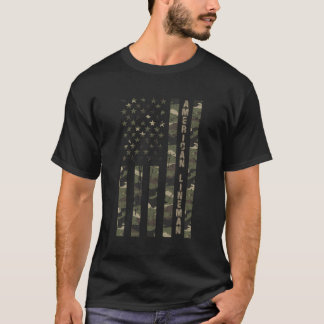 アメリカン統一されたリーマン動揺して州迷彩柄W U Tシャツ