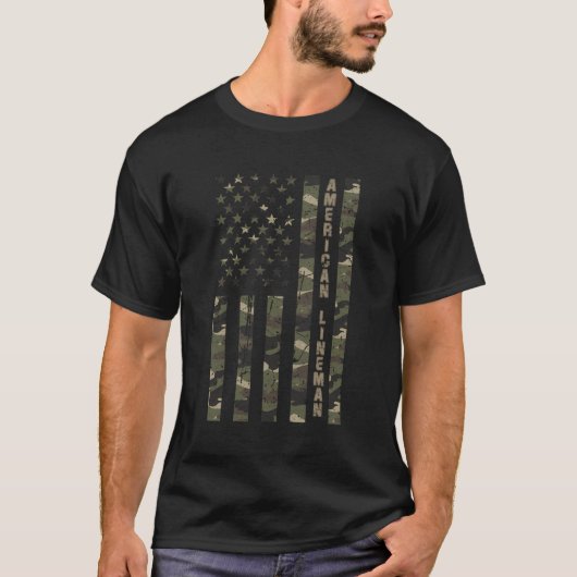 アメリカン統一されたリーマン動揺して州迷彩柄W U Tシャツ (正面)