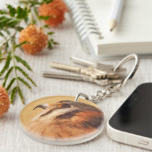 アメリカン絵画ケストレル – Bird Artオリジナル キーホルダー (正面右)