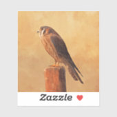 アメリカン絵画ケストレル – Bird Artオリジナル シール (シート)