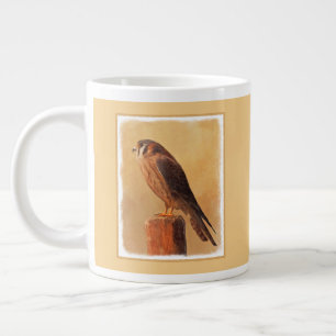 アメリカン絵画ケストレル – Bird Artオリジナル ジャンボコーヒーマグカップ