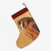 アメリカン絵画ケストレル – Bird Artオリジナル スモールクリスマスストッキング (裏面 (吊り時))