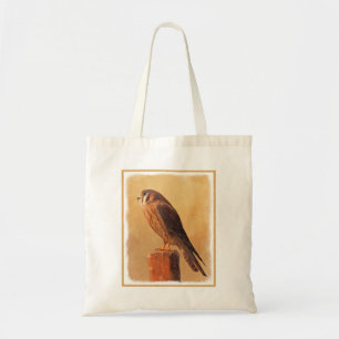 アメリカン絵画ケストレル – Bird Artオリジナル トートバッグ