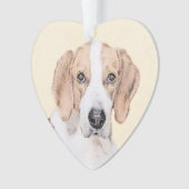 アメリカン絵画フォックスハウンド – Cuteオリジナルドッグアート オーナメント (正面)