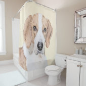 アメリカン絵画フォックスハウンド – Cuteオリジナルドッグアート シャワーカーテン (インサイチュ)