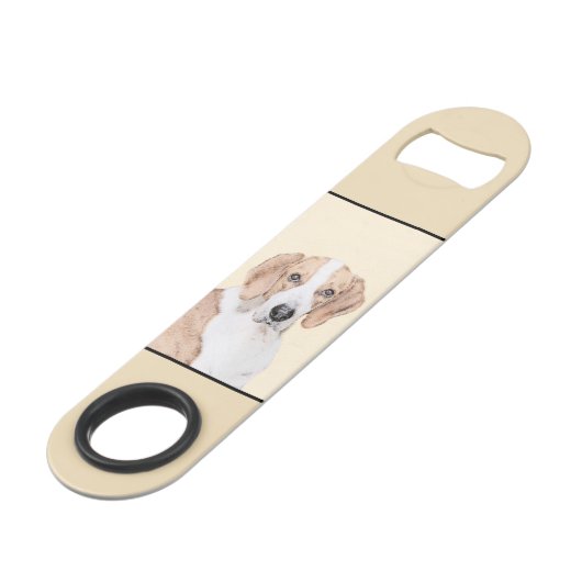 アメリカン絵画フォックスハウンド – Cuteオリジナルドッグアート スピード栓抜き (正面アングル)