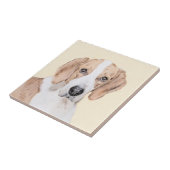 アメリカン絵画フォックスハウンド – Cuteオリジナルドッグアート タイル (側面)