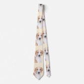 アメリカン絵画フォックスハウンド – Cuteオリジナルドッグアート ネクタイ (正面)