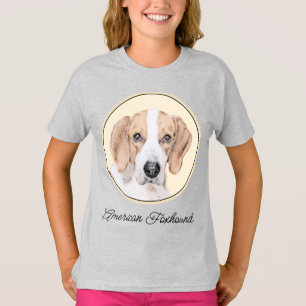 アメリカン絵画フォックスハウンド – Cuteオリジナルドッグアート Tシャツ