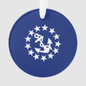 アメリカン航海のヨット国旗ネイビーブルーデコール オーナメント (正面)