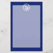 アメリカン航海のヨット国旗ネイビーブルーデコール 便箋 (正面)