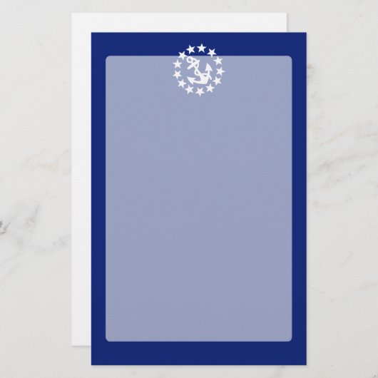 アメリカン航海のヨット国旗ネイビーブルーデコール 便箋 (正面/裏面)