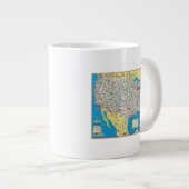 アメリカン航空のシステムマップ ジャンボコーヒーマグカップ (正面右)