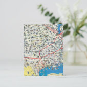 アメリカン航空のシステムマップ ポストカード (スタンド正面)