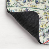 アメリカン航空のシステムマップ マウスパッド (コーナー)