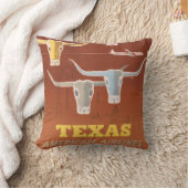 アメリカン航空のテキサス州行きの旅行ポスター クッション (ブランケット)