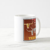 アメリカン航空のテキサス州行きの旅行ポスター コーヒーマグカップ (正面右)