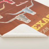 アメリカン航空のテキサス州行きの旅行ポスター シェルパブランケット (3/4)