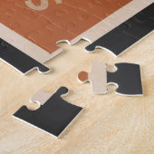 アメリカン航空のテキサス州行きの旅行ポスター ジグソーパズル (側面)