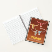 アメリカン航空のテキサス州行きの旅行ポスター ノートブック (内部)
